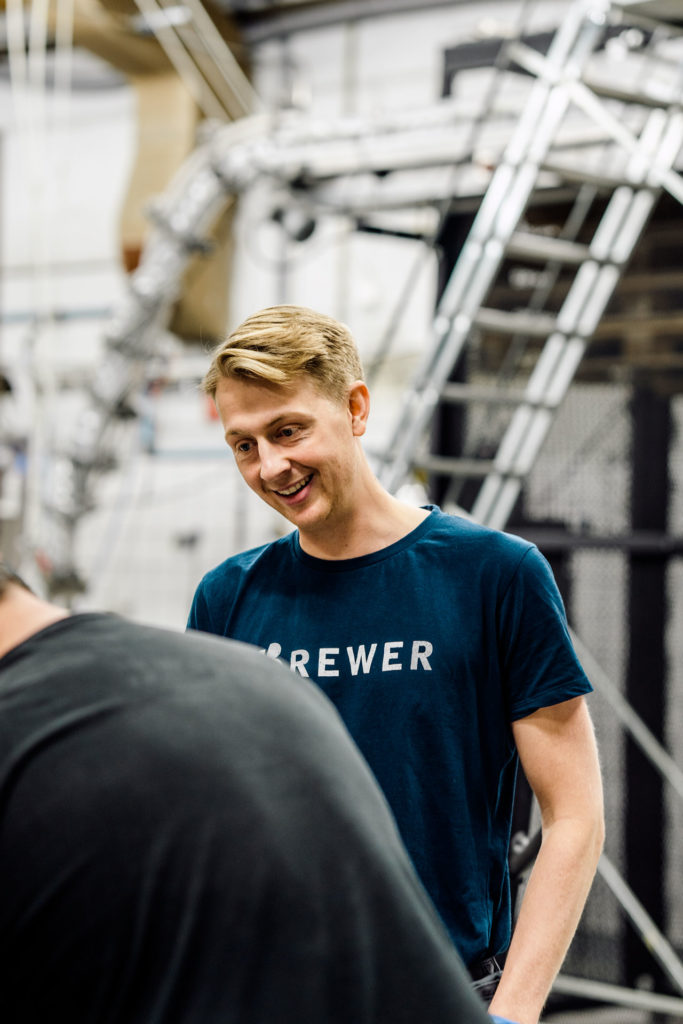 Johan Hesselberg, the latest brewery intern at Beerbliotek, a Swedish Craft Beer Brewery in Gothenburg.