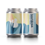 Two can packshot of Premium Pilsner, the German Pilsner brewed by Swedish craft Brewery Beerbliotek.