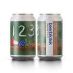 Cans of Easy as 1, 2, 3 a Fruited Sour Ale brewed by Swedish Craft Brewery Beerbliotek in Gothenburg.