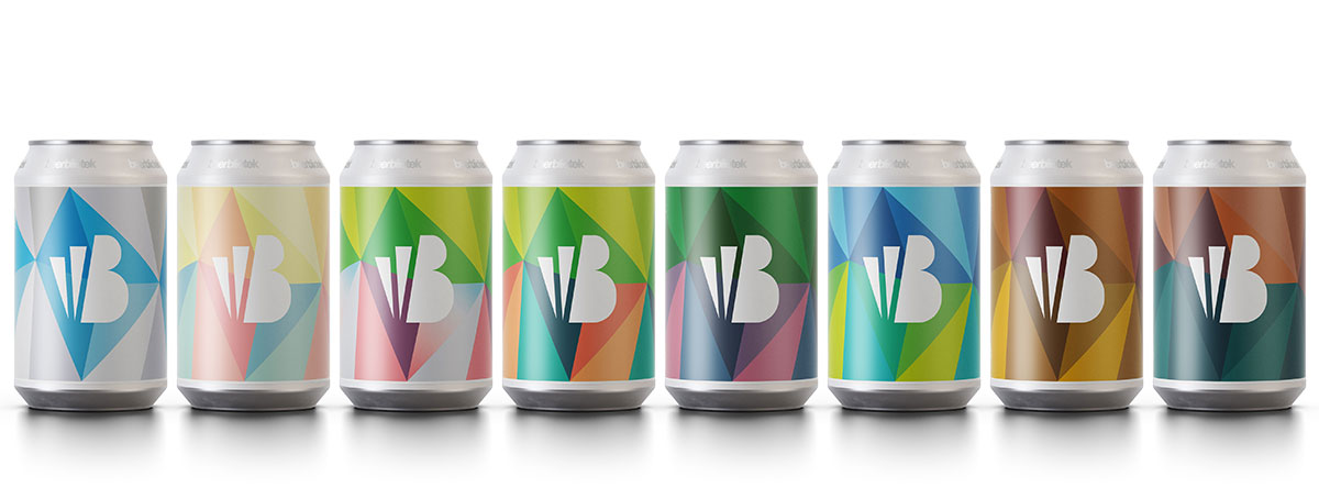 An assortment of beer cans from Swedish Craft Brewery Beerbliotek.